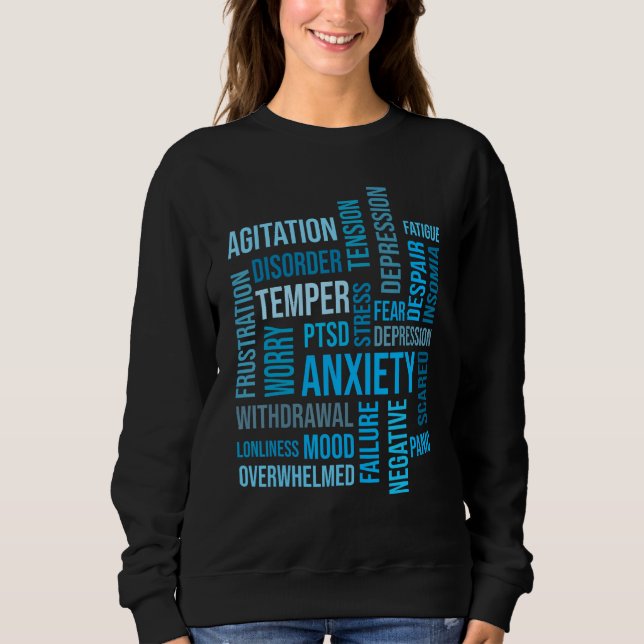 Anxiety Depression Disorder Mental Health Awarenes T Shirt (Framsida)
