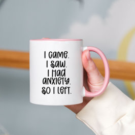 Anxiety Funny Trendig Typography Two Tone Coffee Mugg