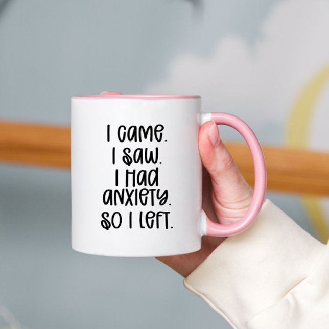 Anxiety Funny Trendig Typography Two Tone Coffee Mugg (Skapare uppladdad)