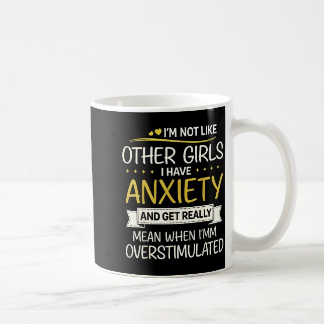 Anxiety Humor For Women With Overstimulation  Kaffemugg (Höger)