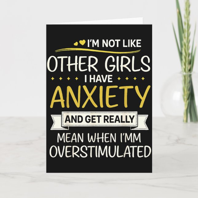 Anxiety Humor For Women With Overstimulation  Kort (Framsida)