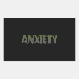 Anxiety Sticker Rektangulärt Klistermärke