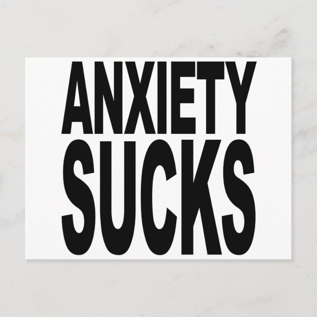 Anxiety Sucks Vykort (Framsida)