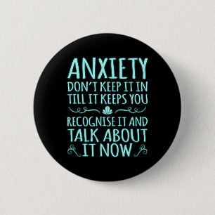 Anxiety Talk Om IT PTFD Awareness Ribbon Supply Knapp