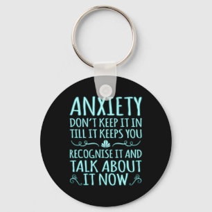 Anxiety Talk Om IT PTFD Awareness Ribbon Supply Nyckelring