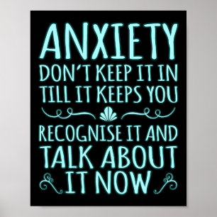 Anxiety Talk Om IT PTFD Awareness Ribbon Supply Poster