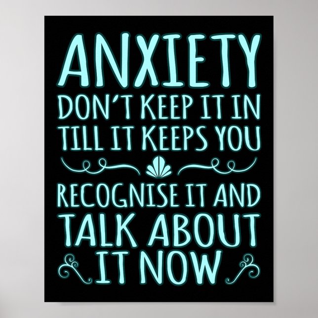 Anxiety Talk Om IT PTFD Awareness Ribbon Supply Poster (Framsidan)
