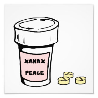 anxiety xanax peace fototryck