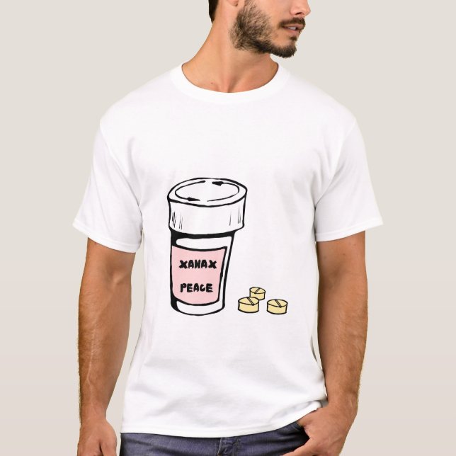 anxiety xanax peace t shirt (Framsida)