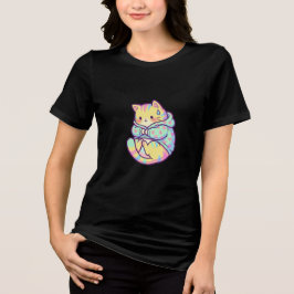 Anxious But Cute Cat T Shirt