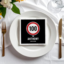 ANY AGE 100th Birthday Speed Limit Sign Pappersservett