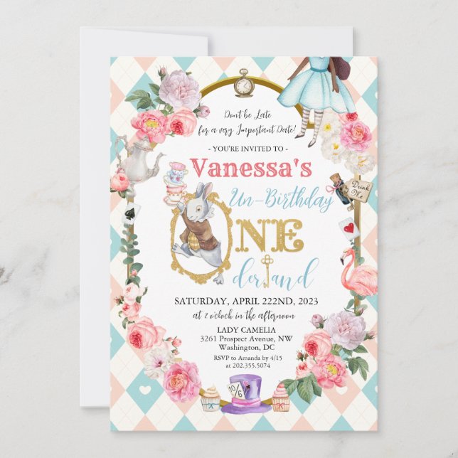 ANY AGE - African American Alice in Wonderland Inbjudningar (Framsida)