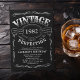 Any Age Vintage Whiskey Themed Birthday Inbjudningar (Any Age Vintage Whiskey Themed Birthday Invitation)
