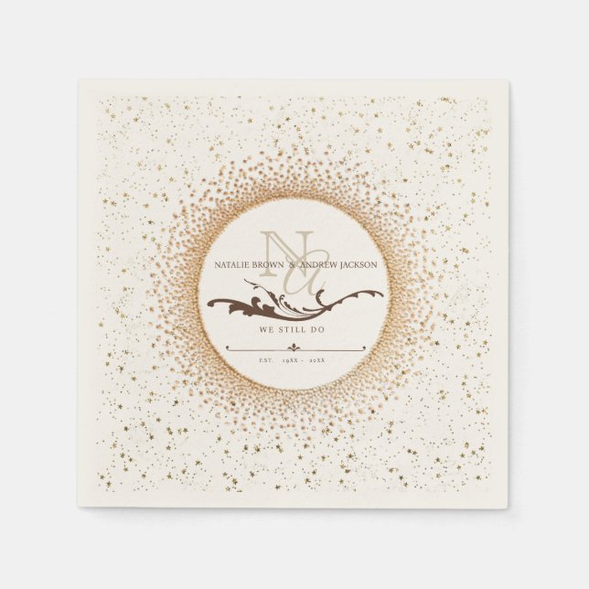 ANY Anniury Elegant Monogram Napkin Pappersservett (Framsidan)