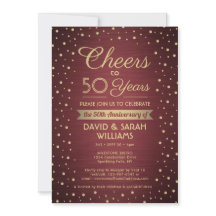 ANY-årsjubileet Cheers Brushed Burgundy Guld Party