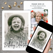ANY Birthday 2 Photo Chic Snyggt Typography Party