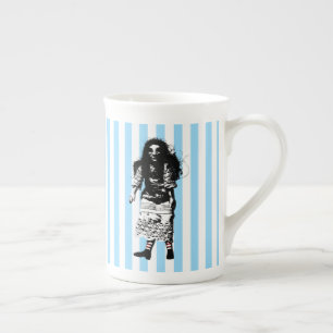 ANY FÄRG RAND Doll Tea Kopp Benporslin Mugg
