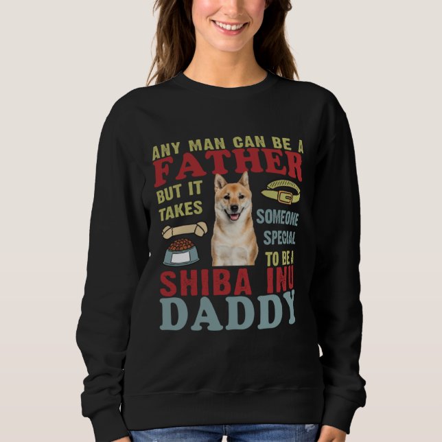 Any Man Can Be Father Someone Special Shiba Inu Da T Shirt (Framsida)