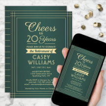 ANY Number Pension Party Cheers Grönt och Guld