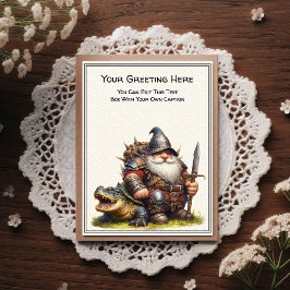 Any Occasion Gnome and Elven Warrior Storybook Vykort
