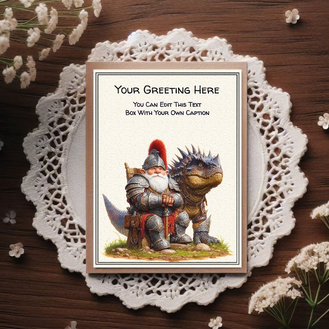 Any Occasion Gnome and Elven Warrior Storybook Vykort (Skapare uppladdad)