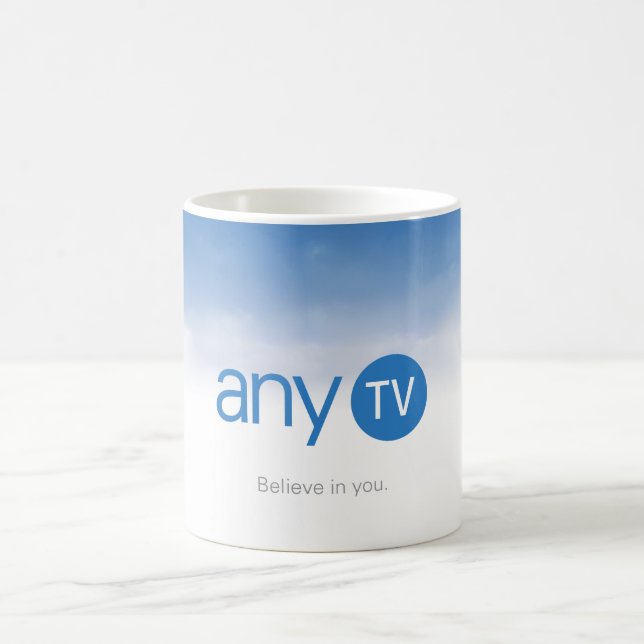 any.TV-vitmugg Kaffemugg (Center)