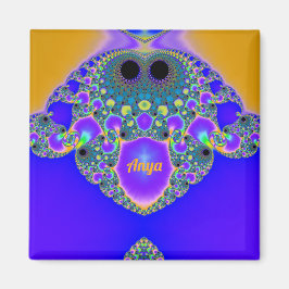 ANYA ~ Abstrakt Mönster ~ Blue Lila Gult ~ Magnet