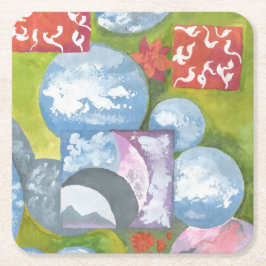 AnyaC:s övervakning av folkkonst Underlägg Papper Kvadrat