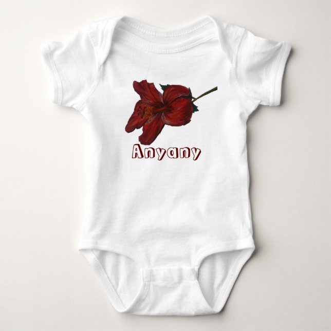 Anyany och hibiskus (ingen mälk) tee shirt (Framsida)