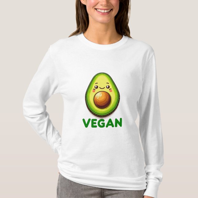 Anything you can do I can do Vegan Happy Avocado T Shirt (Framsida)