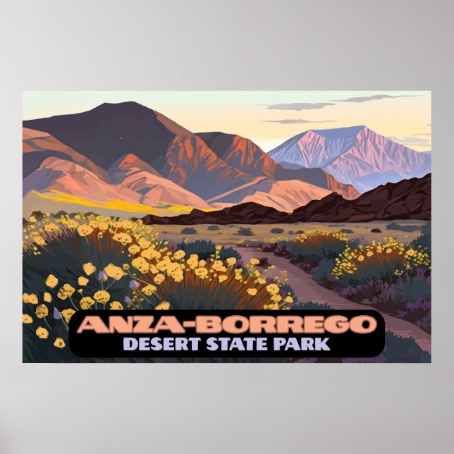 Anza Borrego Desert State Park Kalifornien Poster (Framsidan)