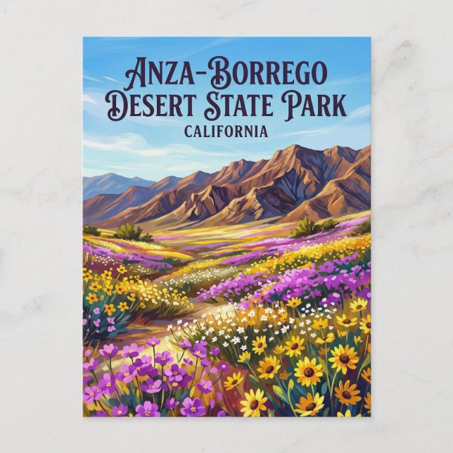 Anza-Borrego Desert State Park Kalifornien Vykort (Framsida)