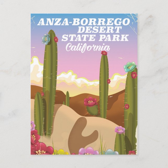 Anza-Borrego Desert State Park-resemalj Vykort (Framsida)