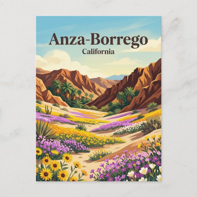 Anza-Borrego Desert State Park USA Vykort (Framsida)