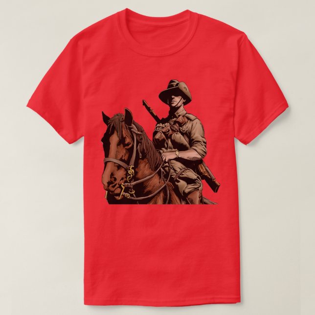 ANZAC Austrlian Light Horse T Shirt (Design framsida)