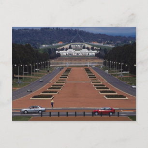 Anzac Parad och House, Canberra, Austr Vykort