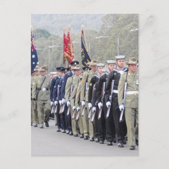 ANZAC Parad Vykort (Framsida)