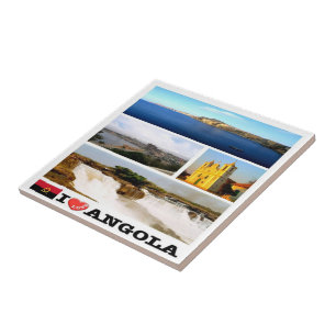 AO003 ANGOLA I KÄRLEK, Mosaic, Afrika Kakelplatta