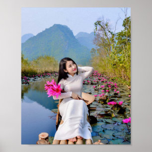 Ao Dai Traditional Vietnam Poster