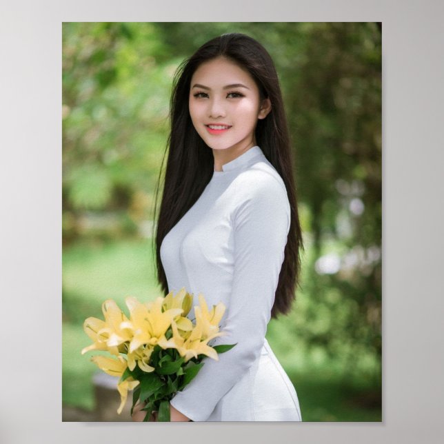 Ao Dai Traditional Vietnam Poster (Framsidan)