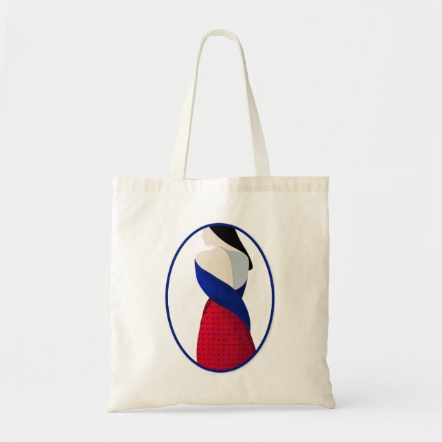 Ao Naga Tribal Tote Bag Tygkasse (Framsidan)