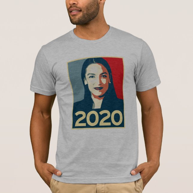 AOC 2020 Propaganda T Shirt (Framsida)