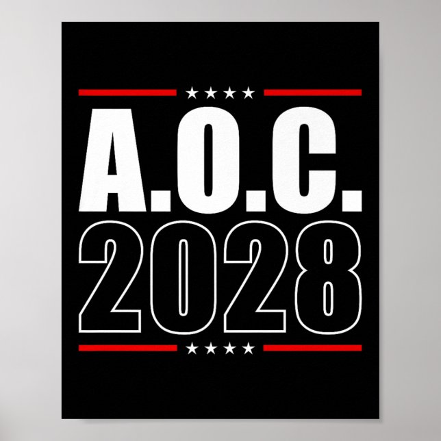 Aoc 2028 A.o.c. 2028 till president Aoc 28 Poster (Framsidan)