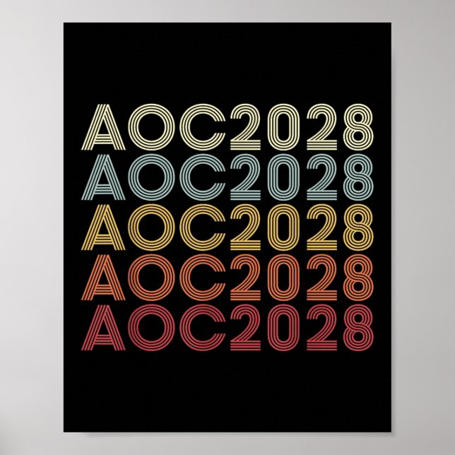 Aoc 2028 A.o.c. 2028 till president Aoc 28 Poster (Framsidan)