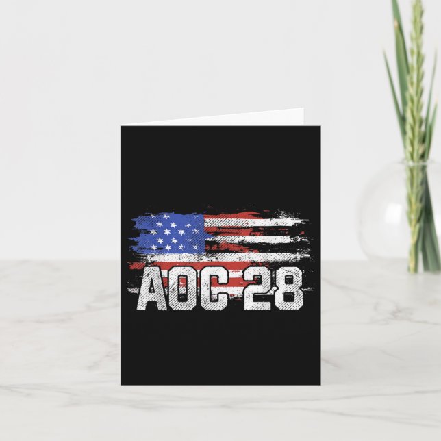 Aoc 2028 President Distress US Flagga Kort (Framsida)