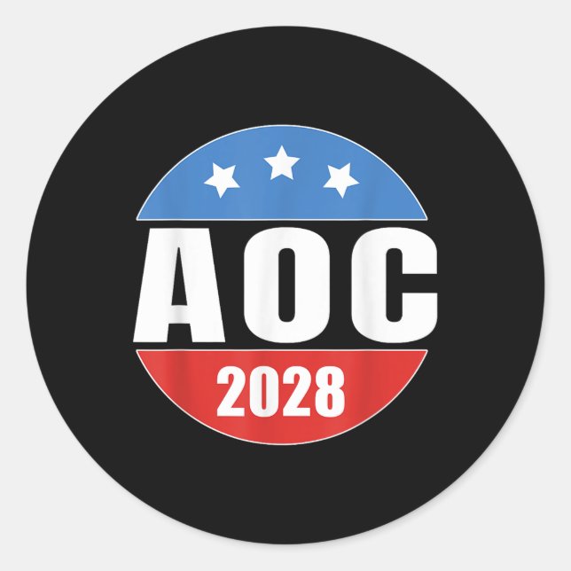 Aoc 2028 runt klistermärke (Framsida)