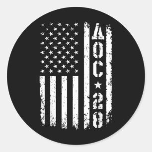 Aoc 2028 US Flagga Runt Klistermärke