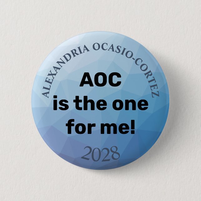 AOC Alexandria Ocasio-Cortez 2028 Knapp (Framsida)