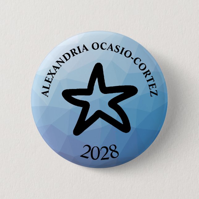 AOC Alexandria Ocasio-Cortez 2028 Knapp (Framsida)