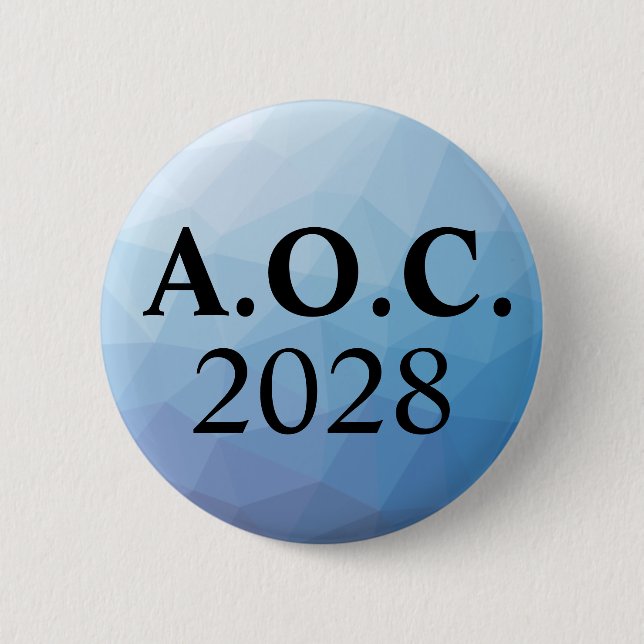 AOC Alexandria Ocasio-Cortez 2028 Knapp (Framsida)